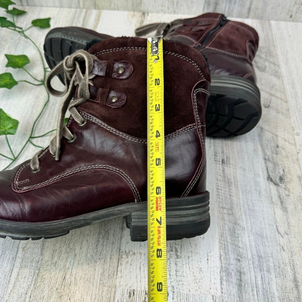Josef Seibel Susie 01 Lace Up Ankle Boots, Red Bordeaux size 40/9.5 - Picture 11 of 12